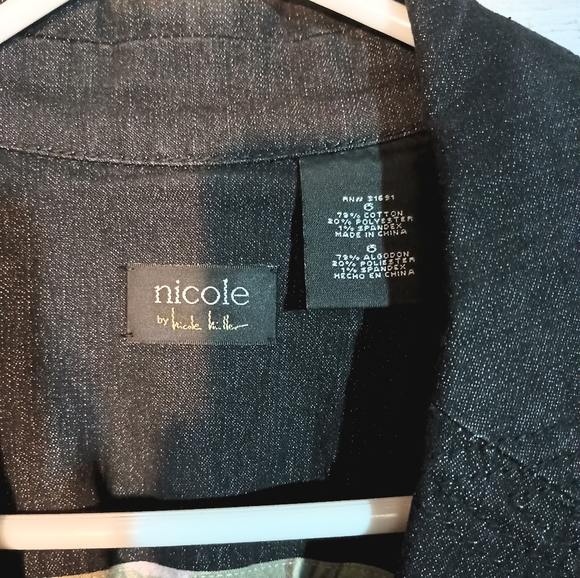 Nicole Miller fitted denim jacket sz 6 - Picture 3 of 3